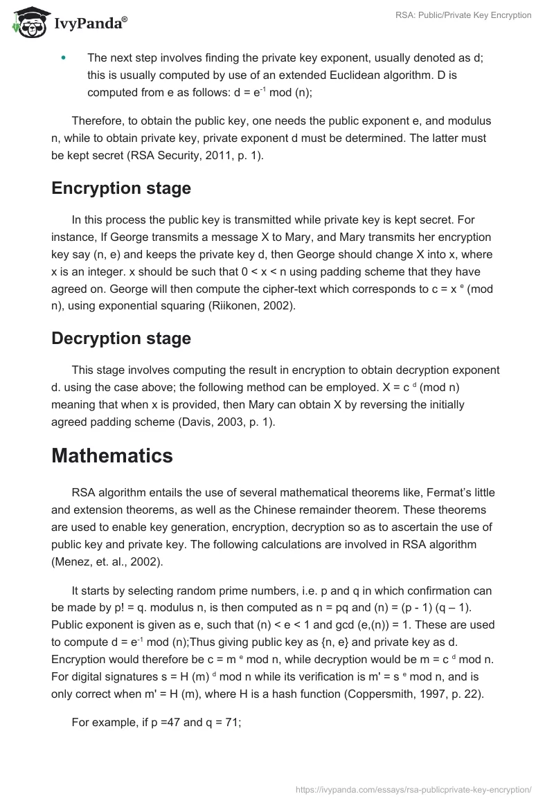 RSA: Public/Private Key Encryption. Page 3