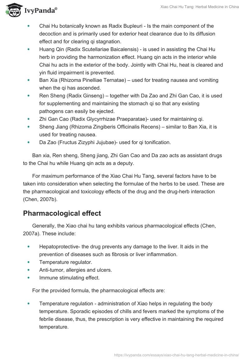 Xiao Chai Hu Tang: Herbal Medicine in China. Page 2