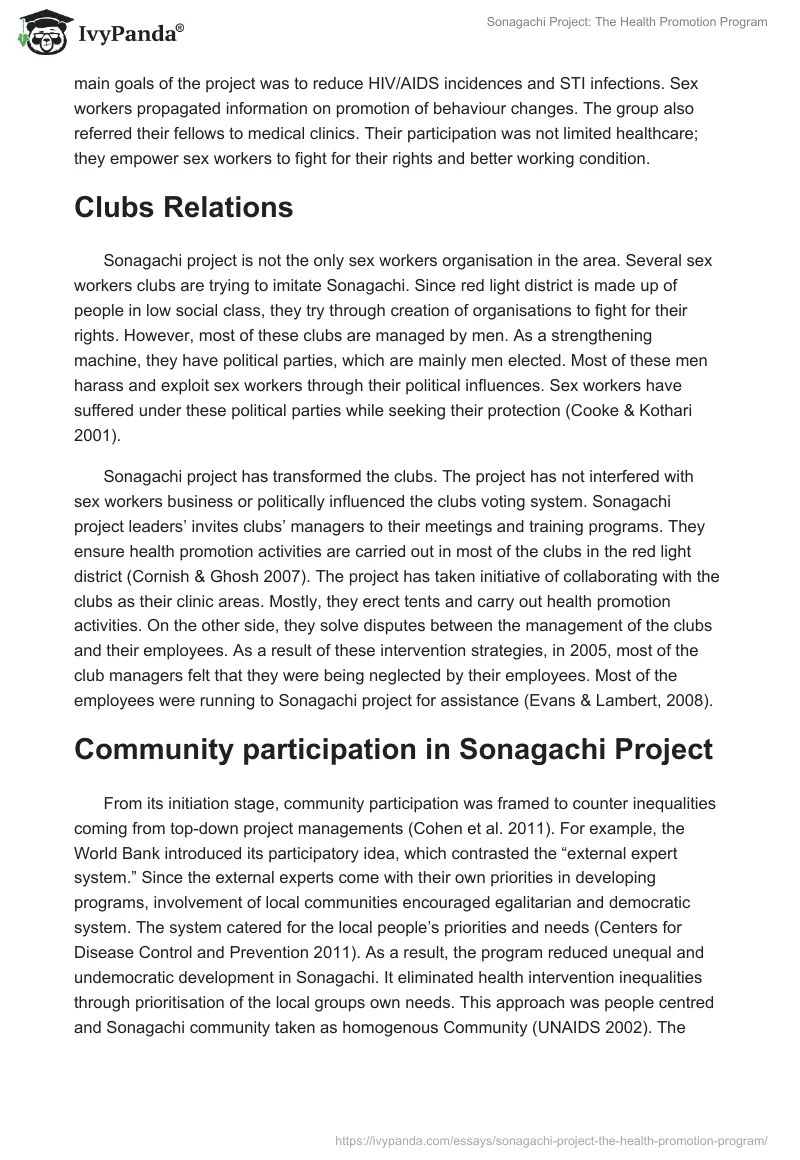 Sonagachi Project: The Health Promotion Program. Page 3