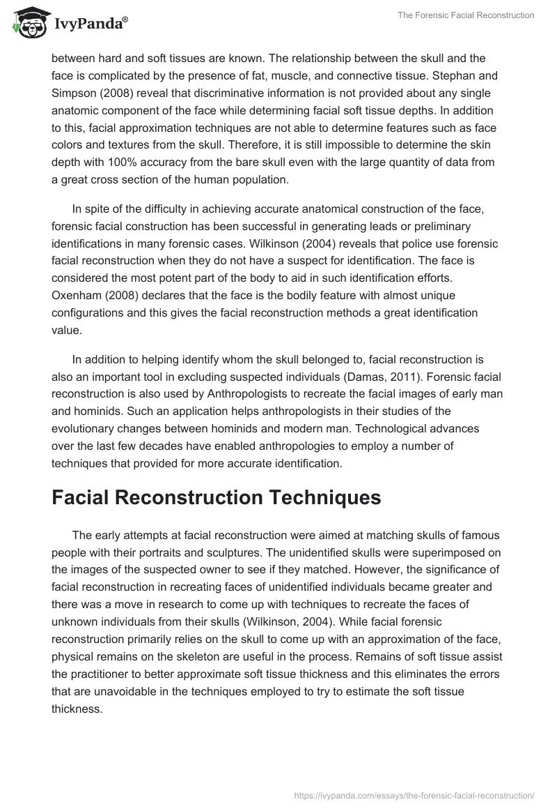 The Forensic Facial Reconstruction. Page 2