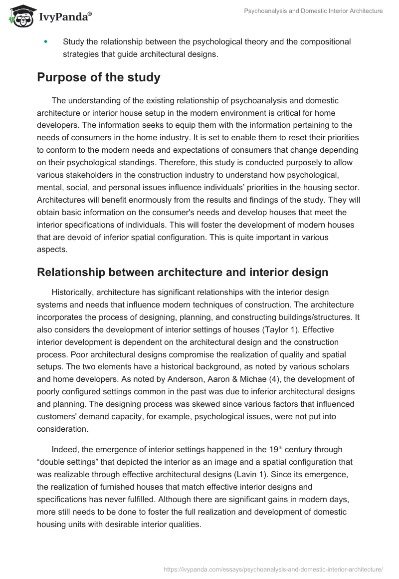 Psychoanalysis and Domestic Interior Architecture. Page 3