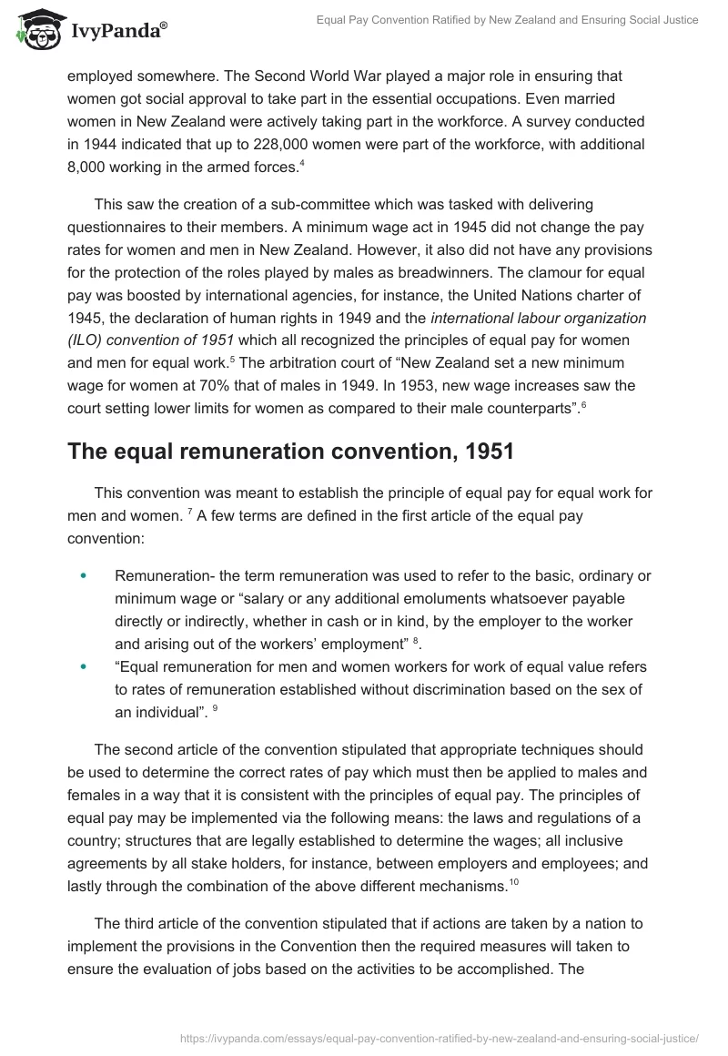 Equal Pay Convention Ratified by New Zealand and Ensuring Social Justice. Page 5