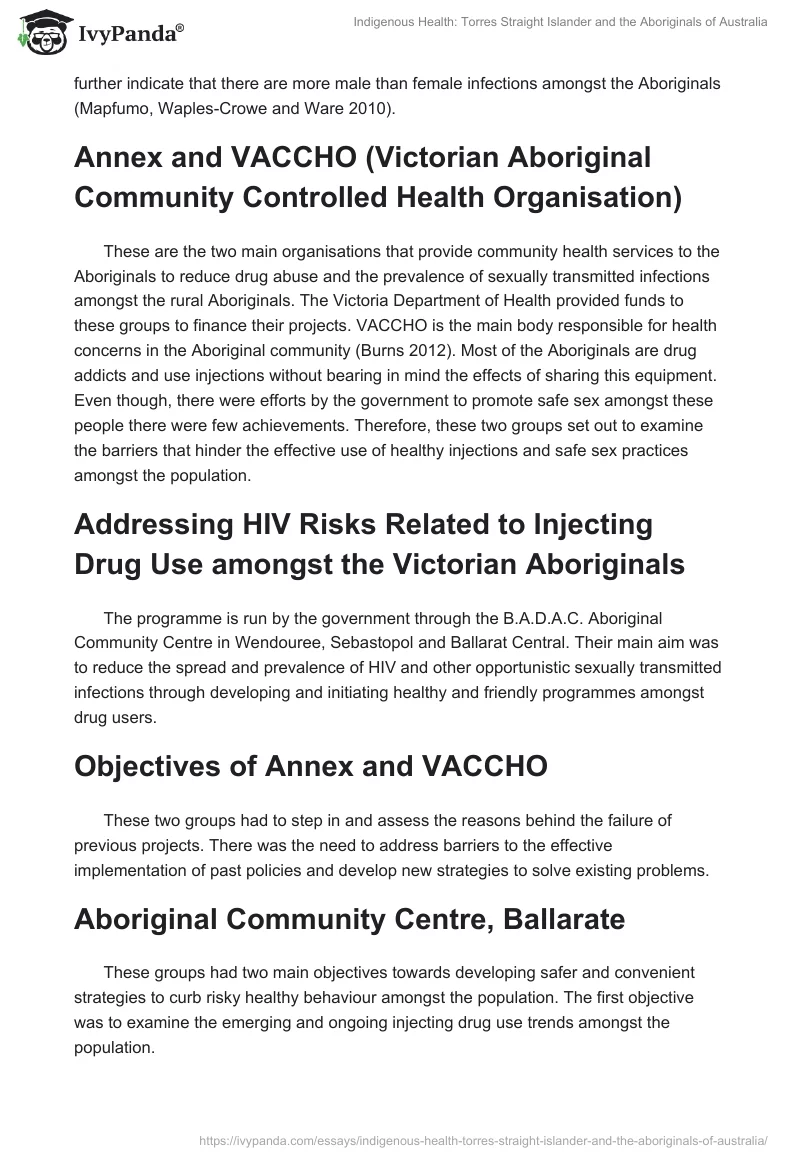 Indigenous Health: Torres Straight Islander and the Aboriginals of Australia. Page 3