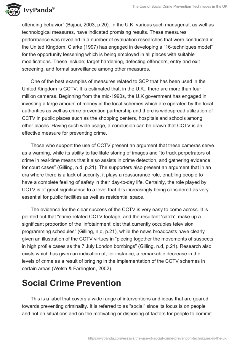 The Use of Social Crime Prevention Techniques in the UK. Page 2