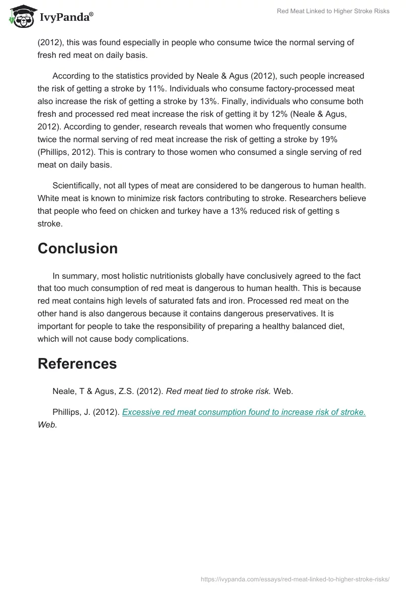 Red Meat Linked to Higher Stroke Risks. Page 2