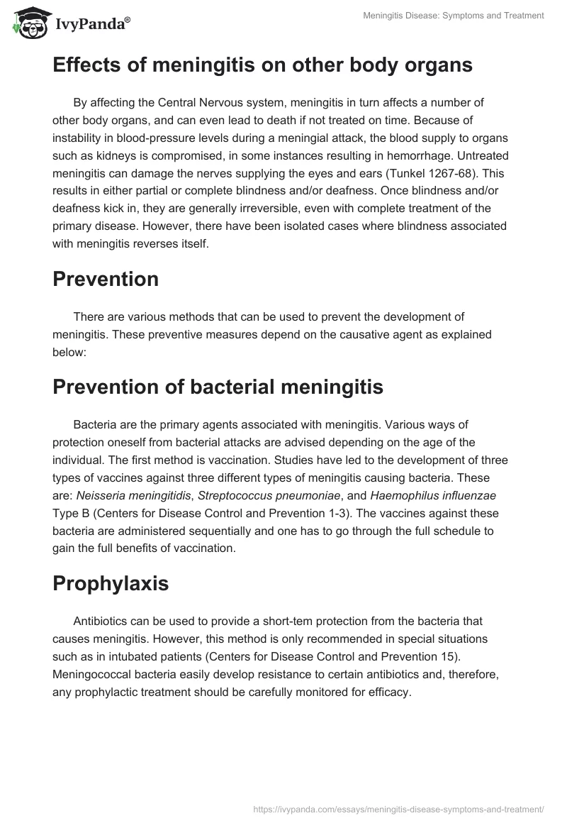 Meningitis Disease: Symptoms and Treatment. Page 3