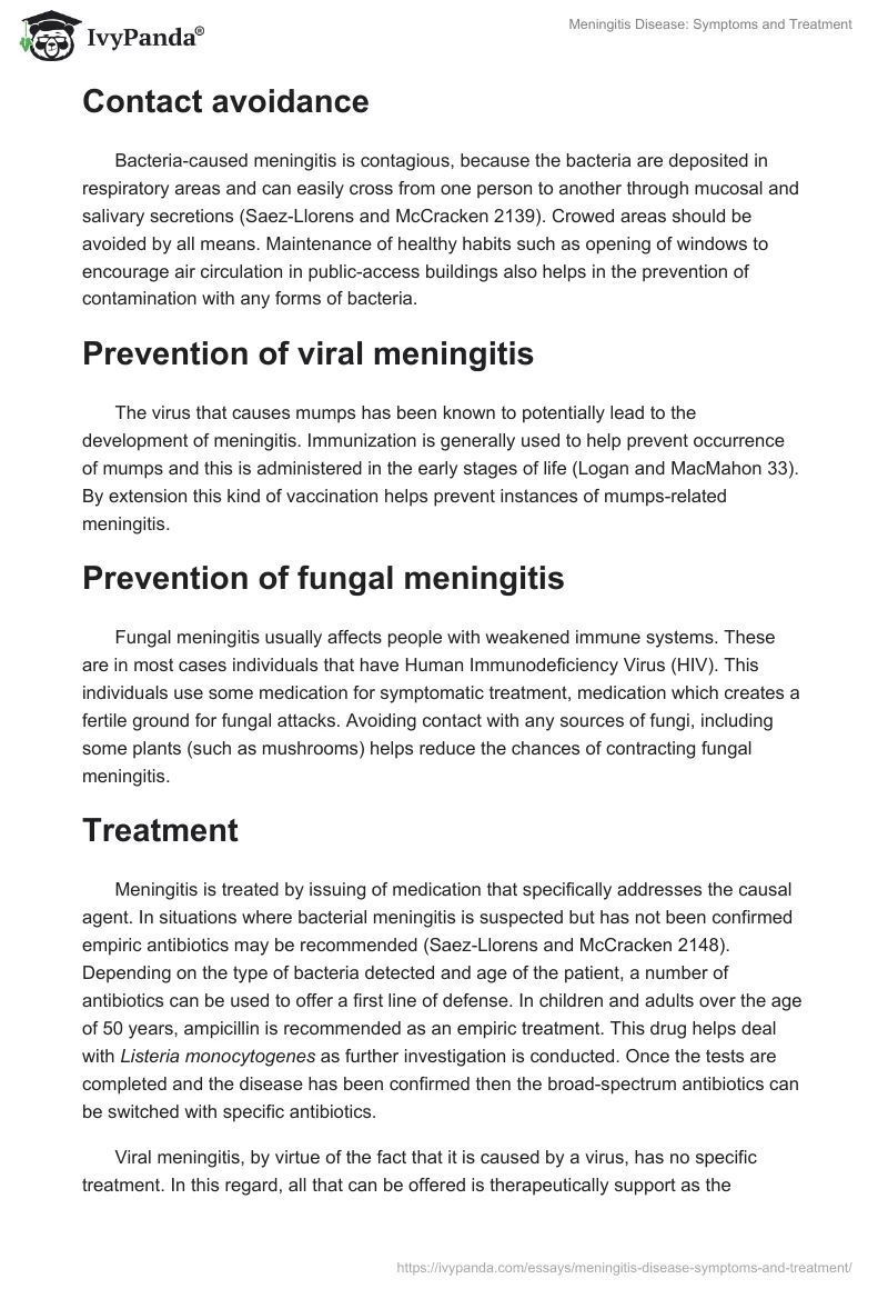 Meningitis Disease: Symptoms and Treatment. Page 4
