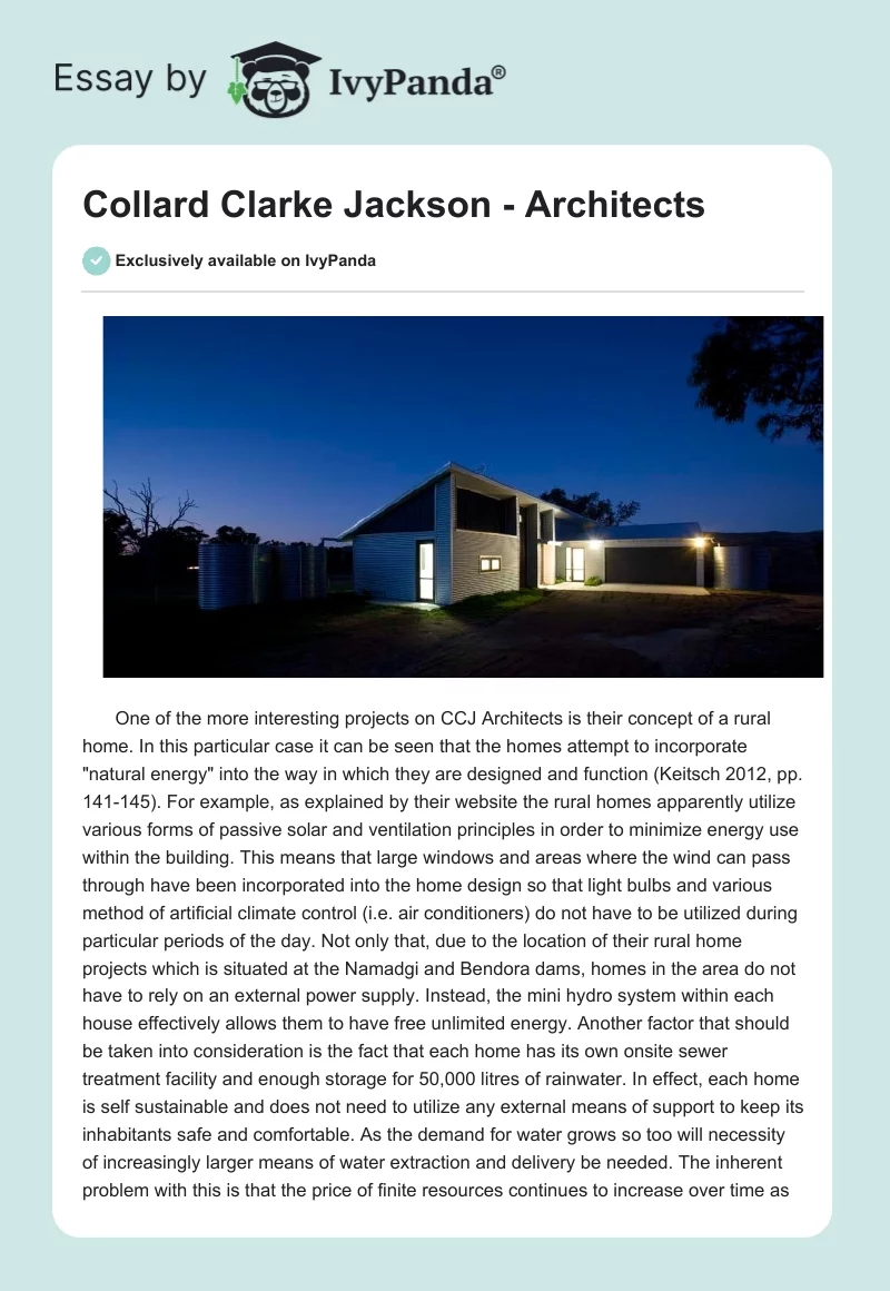 Collard Clarke Jackson - Architects. Page 1