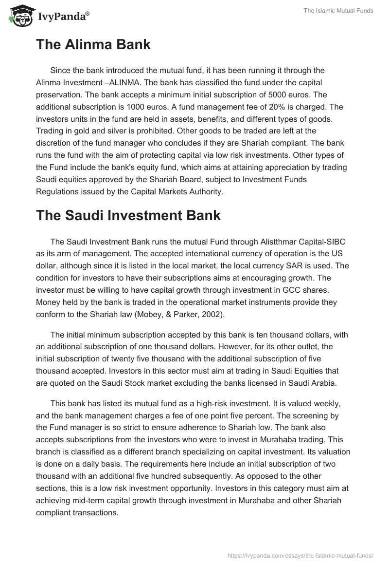 The Islamic Mutual Funds. Page 3
