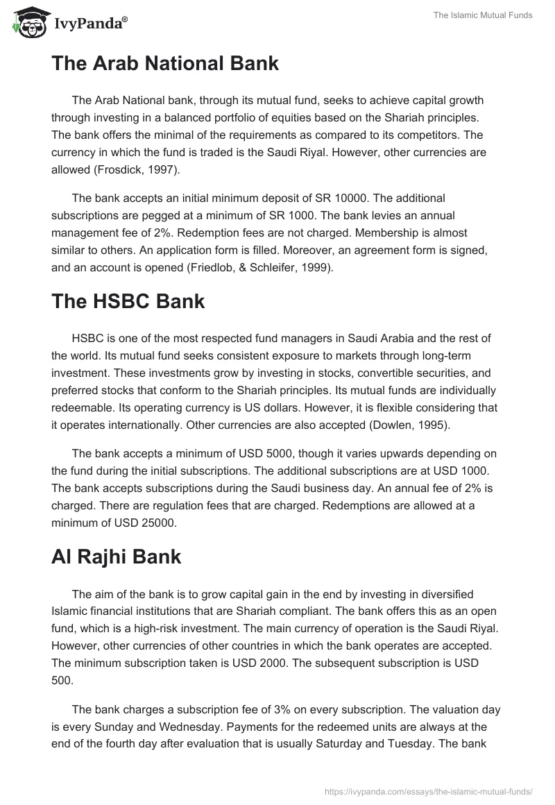 The Islamic Mutual Funds. Page 5