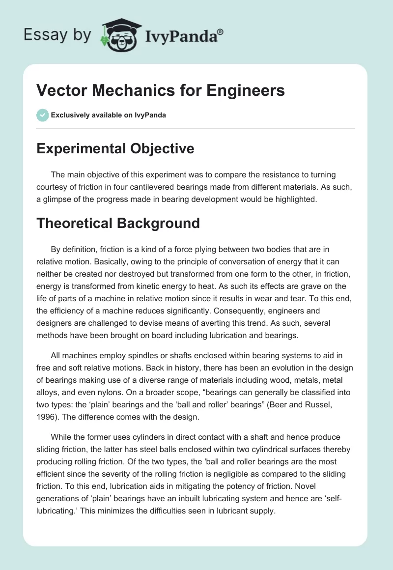 Vector Mechanics for Engineers. Page 1