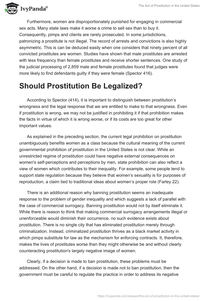 The Act of Prostitution in the United States. Page 2