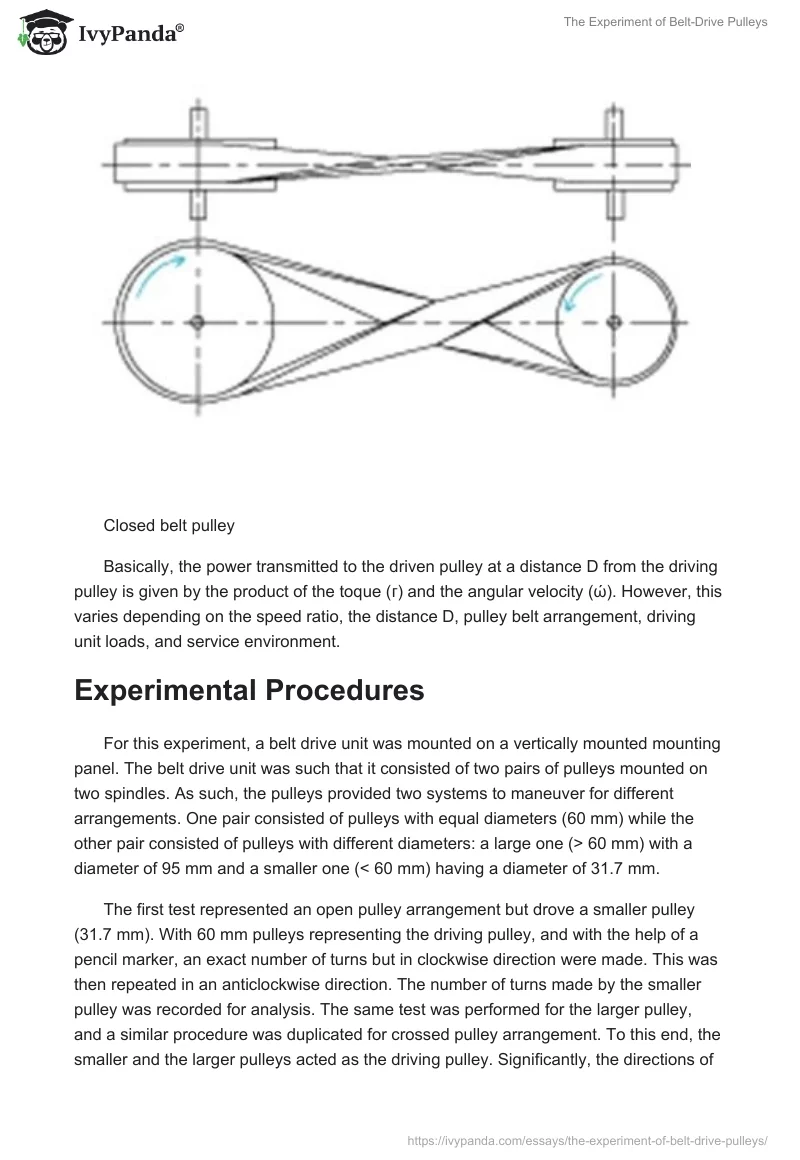 The Experiment of Belt-Drive Pulleys. Page 3