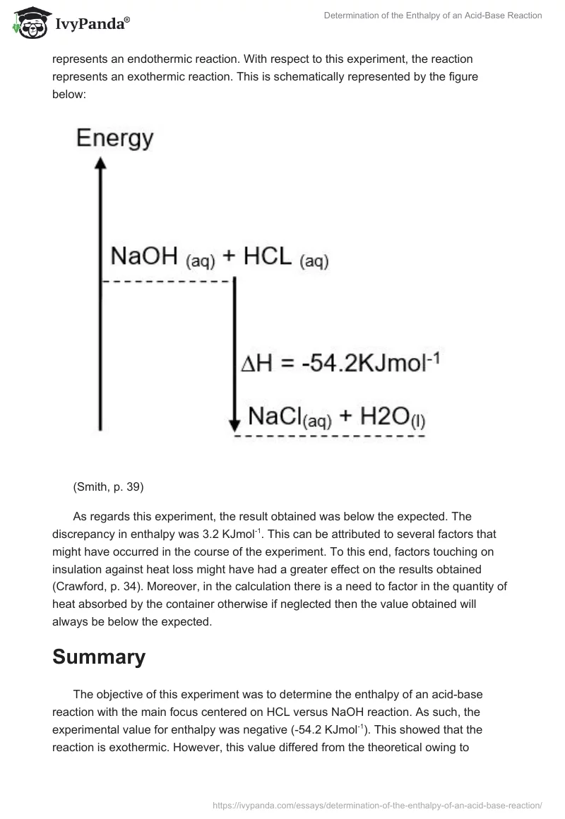 Determination of the Enthalpy of an Acid-Base Reaction. Page 3