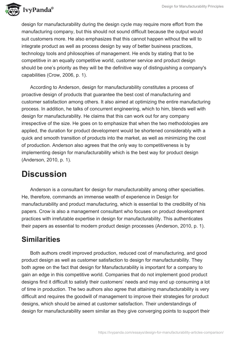 Design for Manufacturability Principles. Page 2
