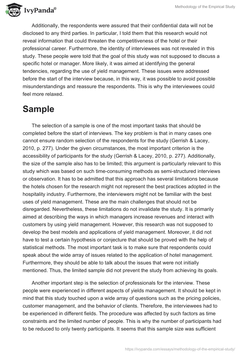 Methodology of the Empirical Study. Page 4