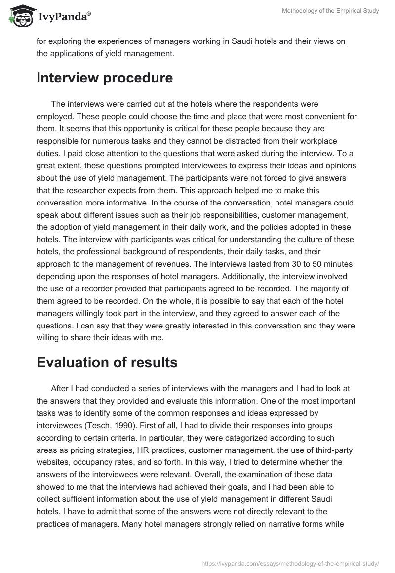 Methodology of the Empirical Study. Page 5