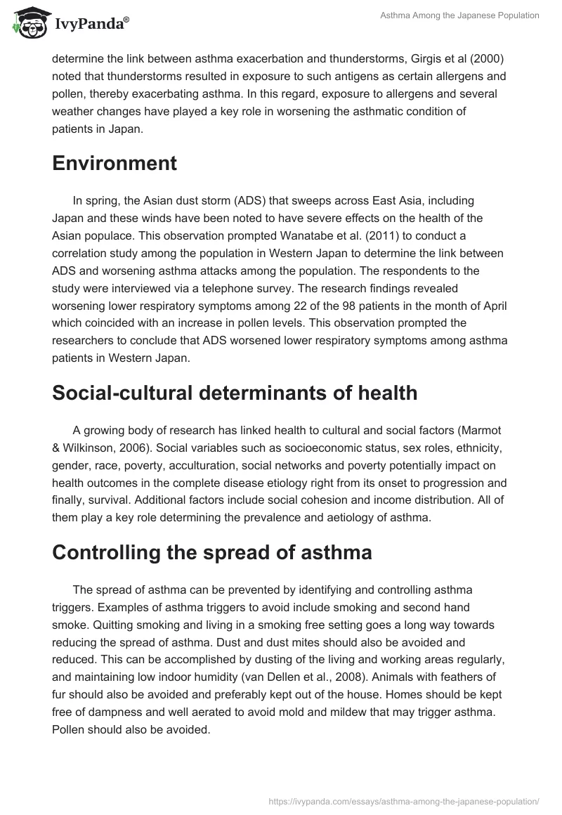 Asthma Among the Japanese Population. Page 2
