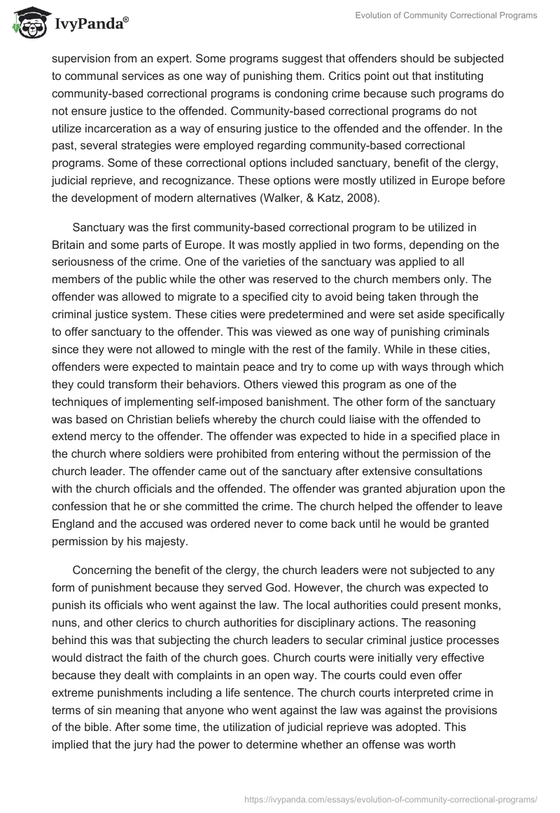Evolution of Community Correctional Programs. Page 2