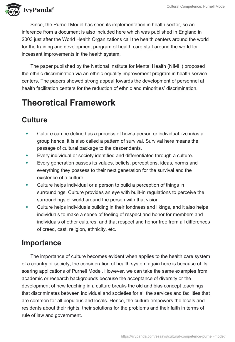 Cultural Competence: Purnell Model. Page 5