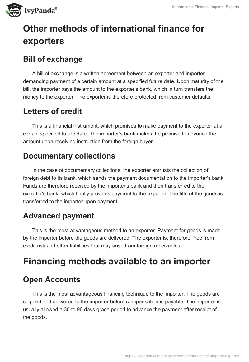 International Finance: Imports, Exports. Page 2
