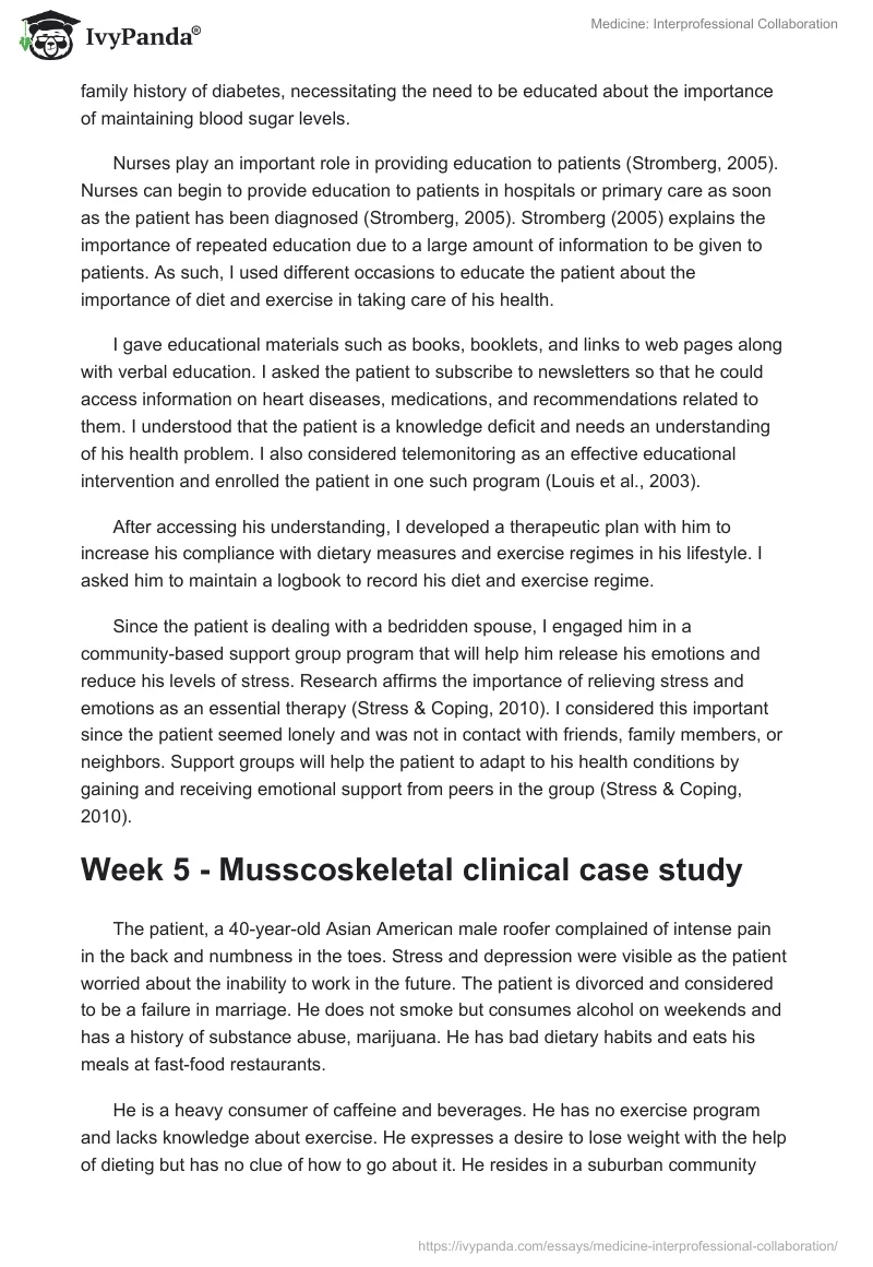 Medicine: Interprofessional Collaboration. Page 5