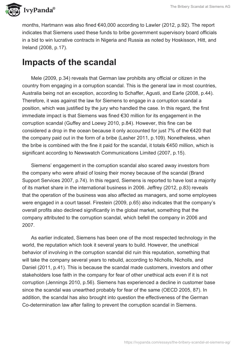 The Bribery Scandal at Siemens AG. Page 2