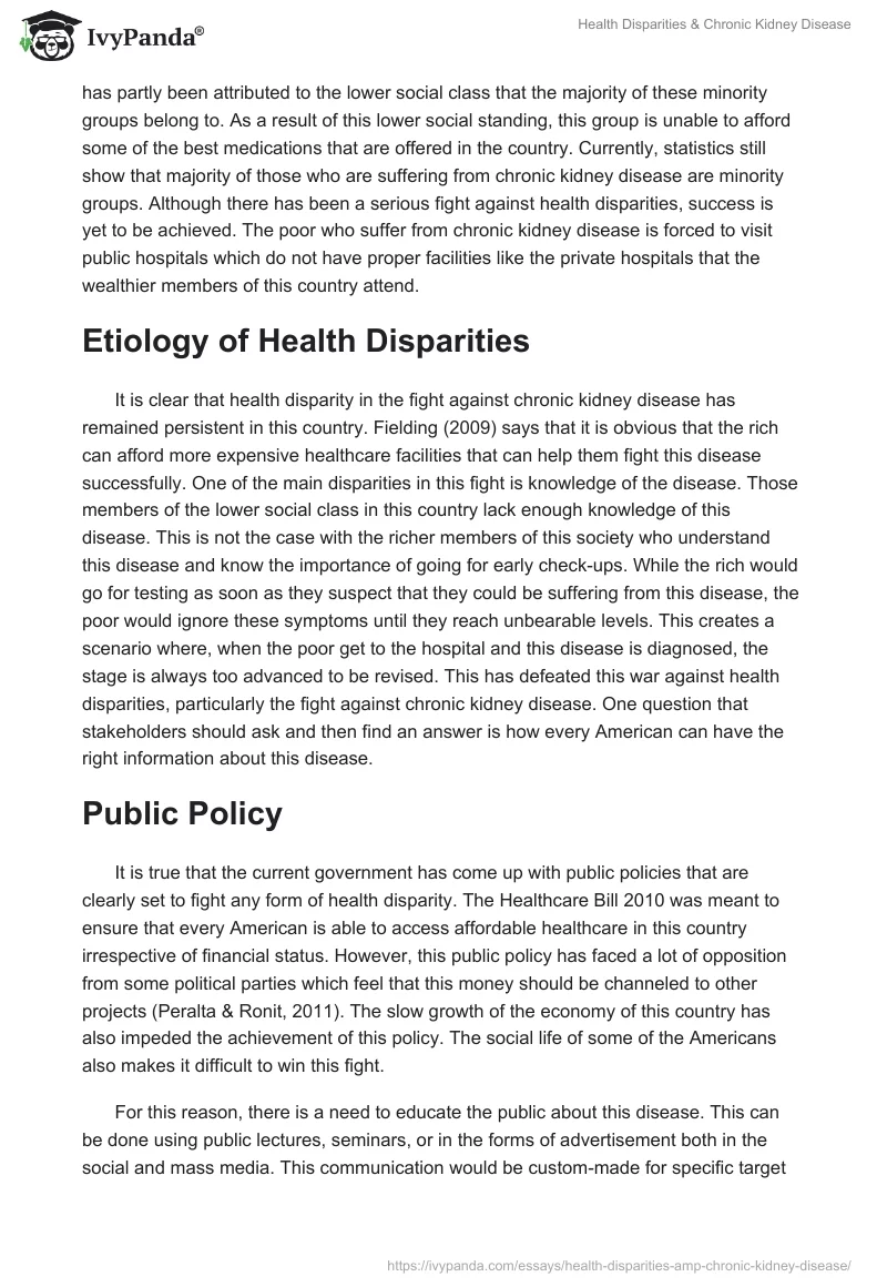 Health Disparities & Chronic Kidney Disease. Page 2