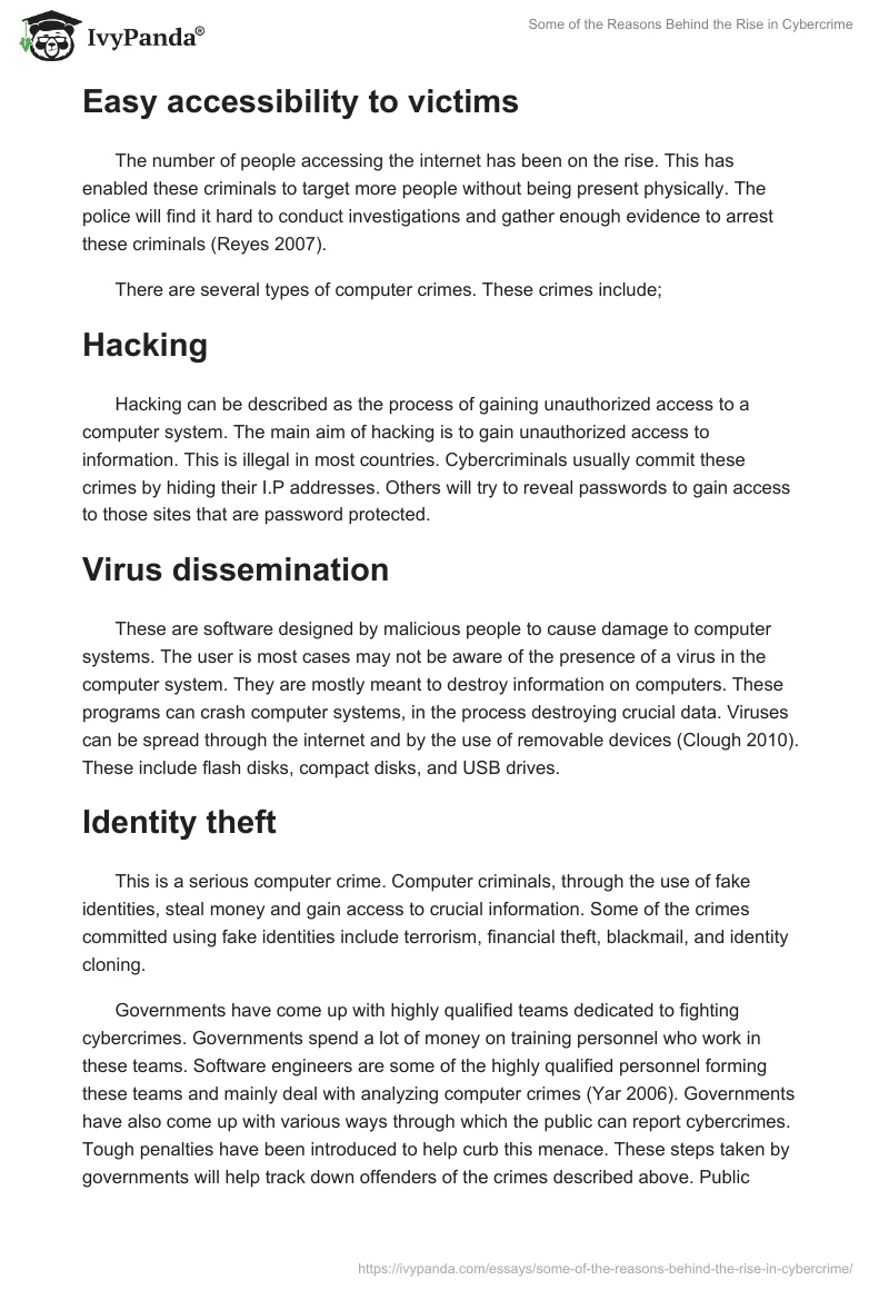 Some of the Reasons Behind the Rise in Cybercrime. Page 2