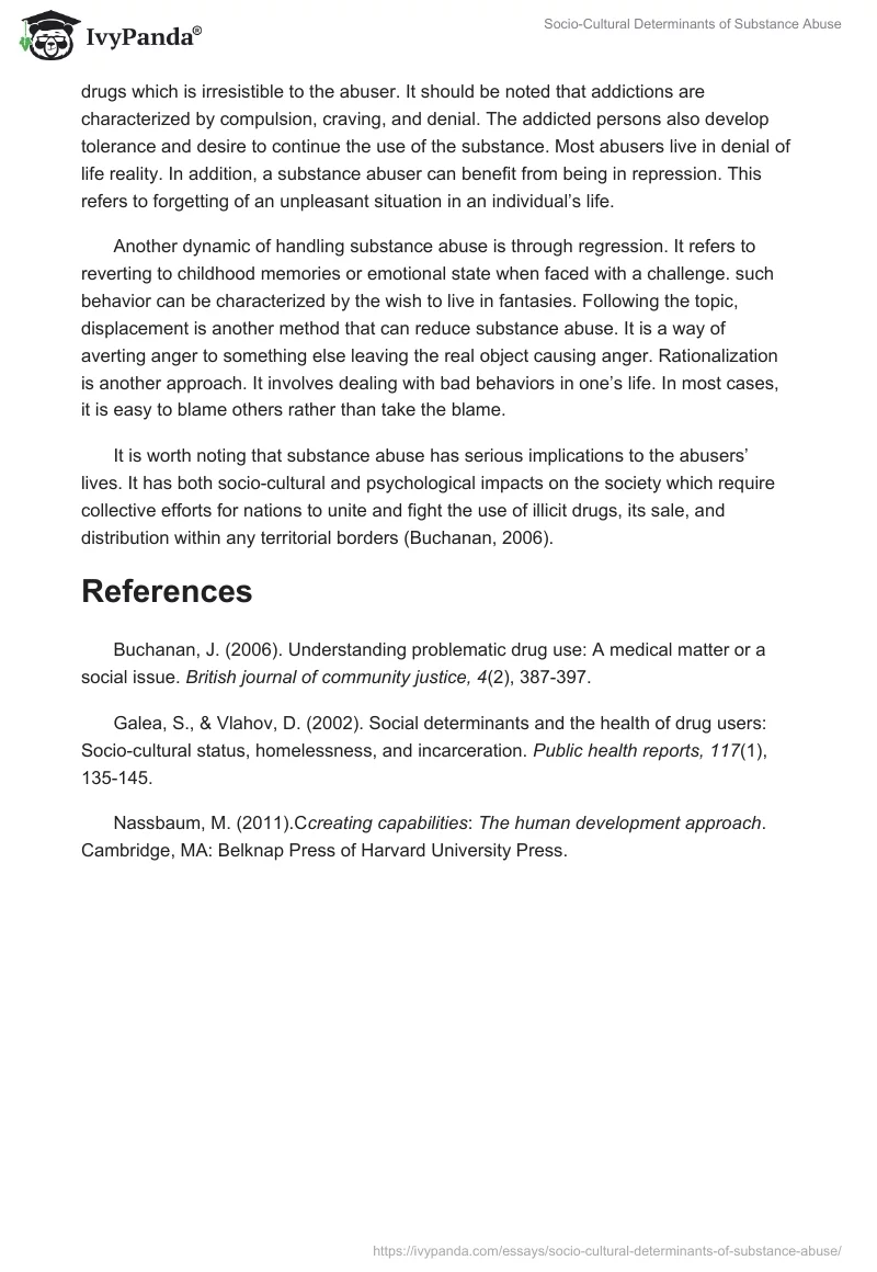 Socio-Cultural Determinants of Substance Abuse. Page 2