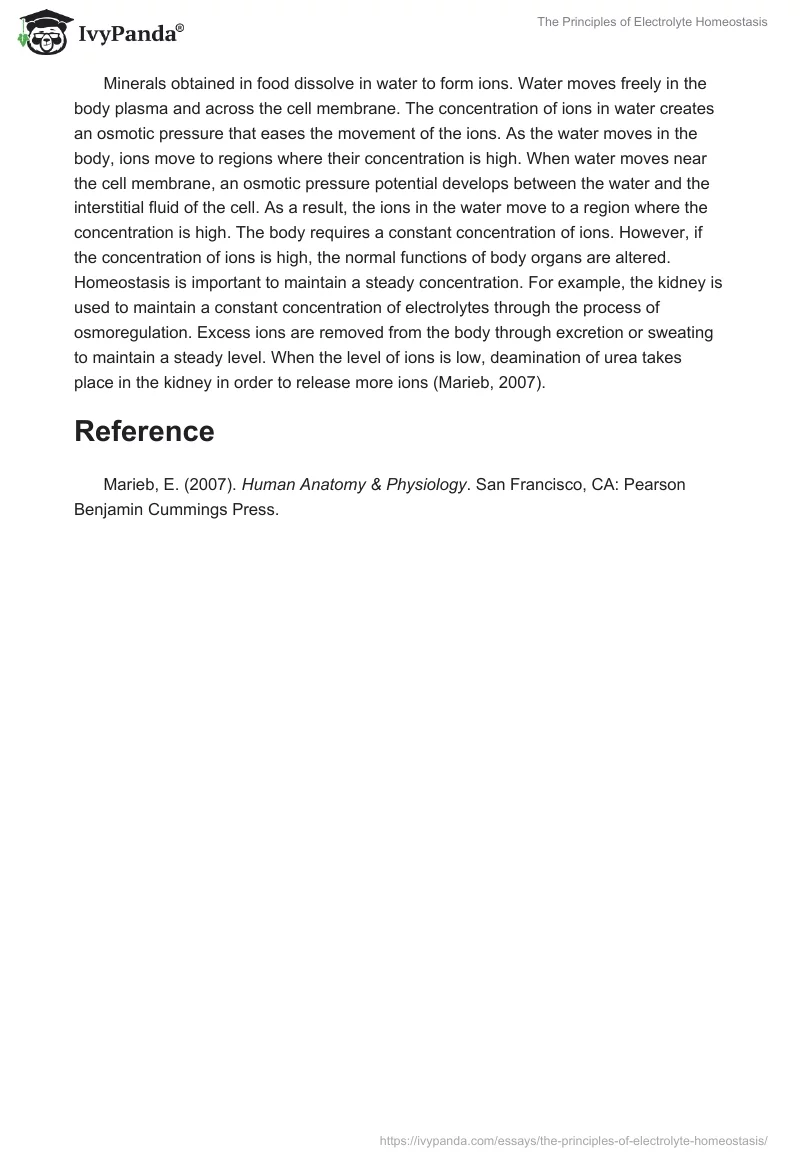 The Principles of Electrolyte Homeostasis. Page 2