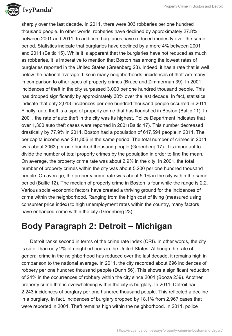 Property Crime in Boston and Detroit. Page 2