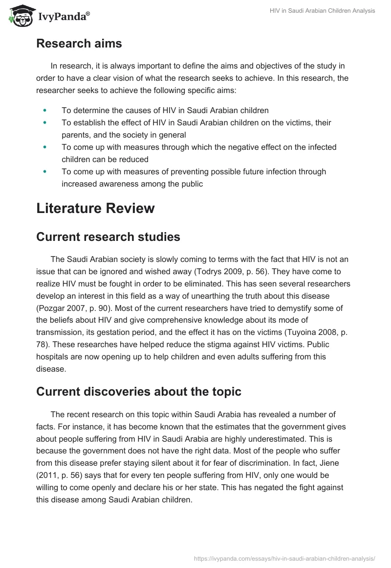 HIV in Saudi Arabian Children Analysis. Page 2