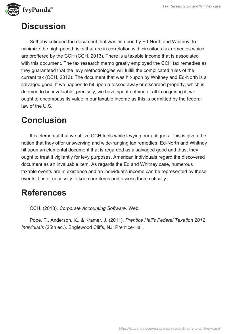 Tax Research: Ed and Whitney case. Page 2