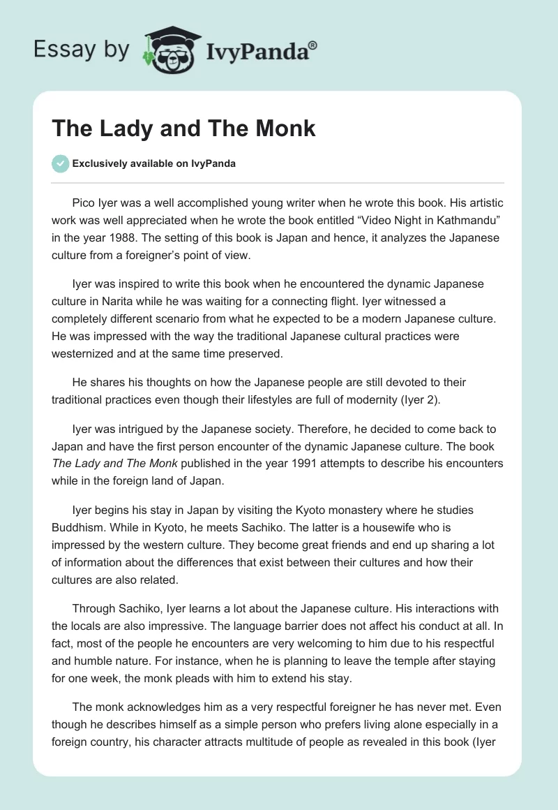 The Lady and The Monk. Page 1