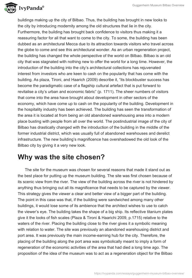 Guggenheim Museum Bilbao Overview. Page 5