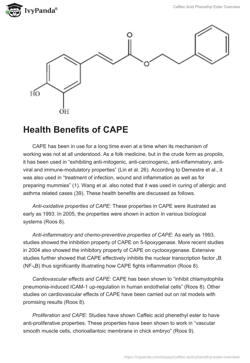 Caffeic Acid Phenethyl Ester Overview. Page 2