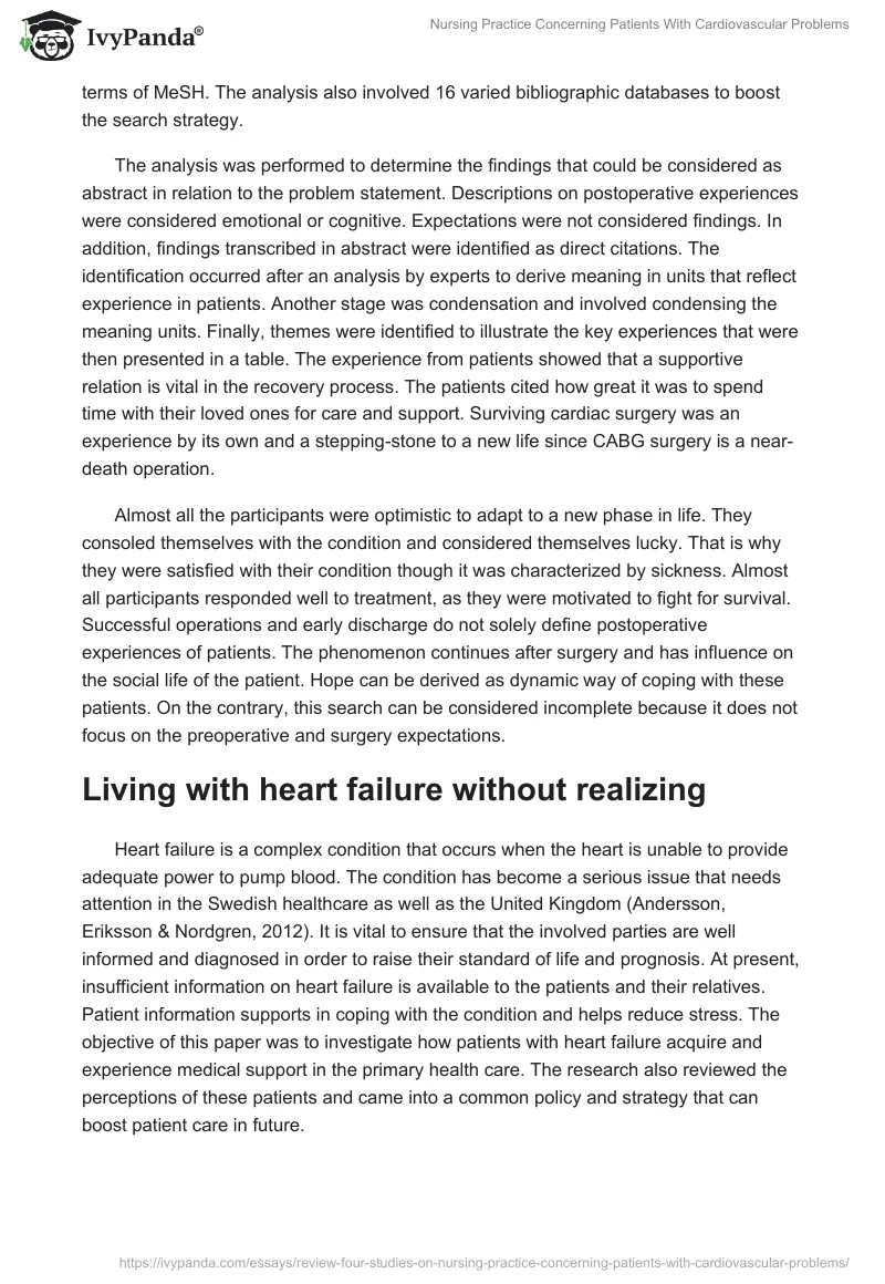 Nursing Practice Concerning Patients With Cardiovascular Problems. Page 4