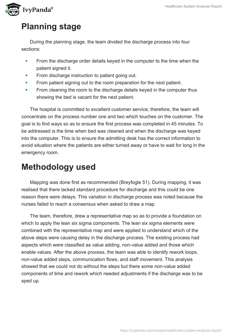 Healthcare System Analysis Report. Page 2