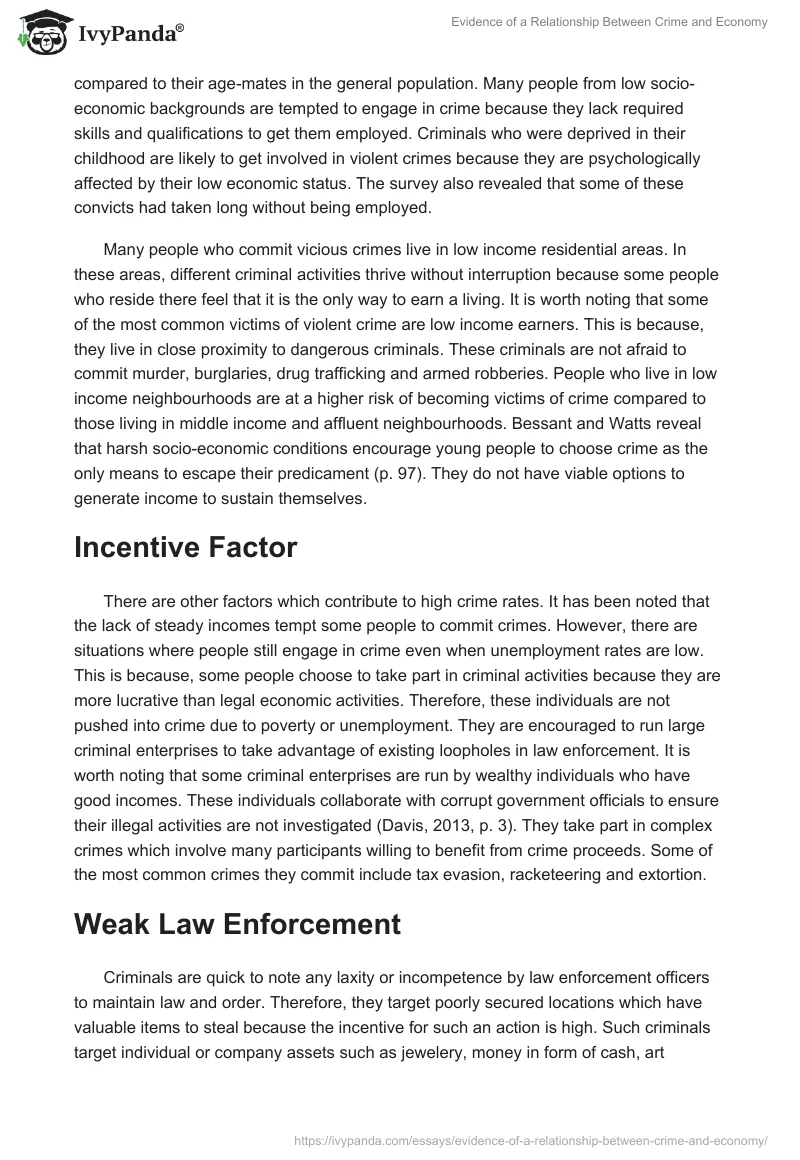 Evidence of a Relationship Between Crime and Economy. Page 2