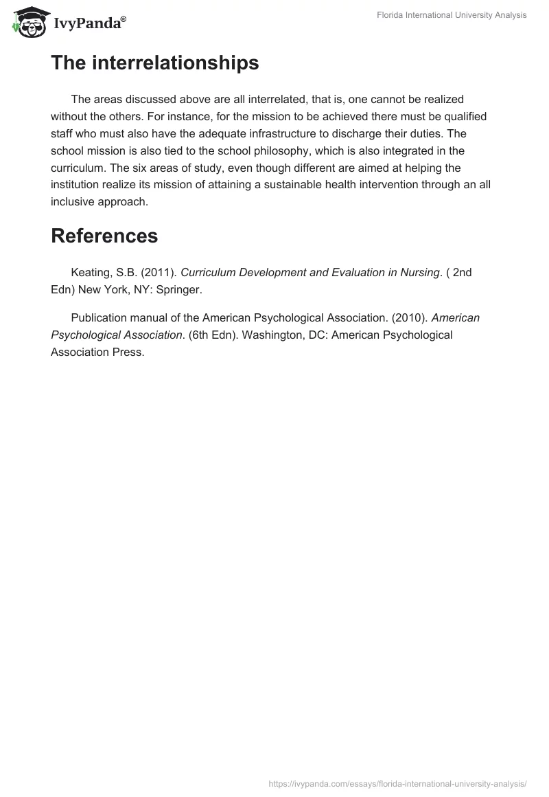 Florida International University Analysis. Page 3