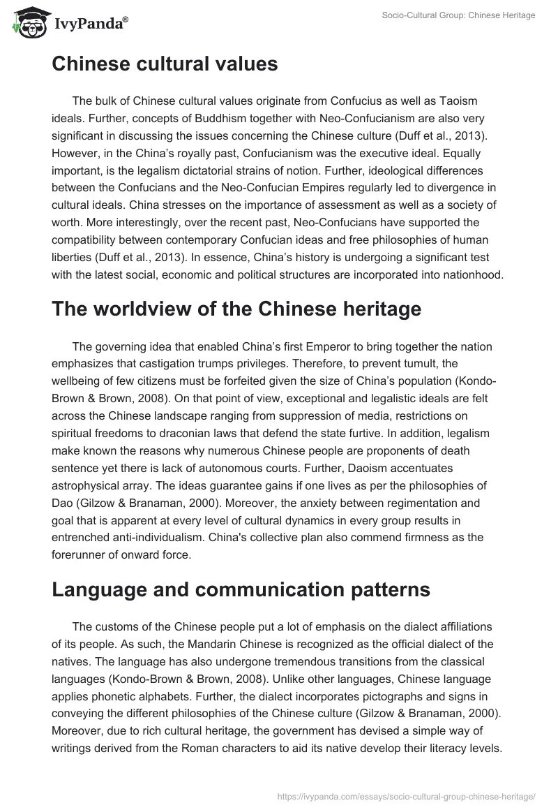 Socio-Cultural Group: Chinese Heritage. Page 2