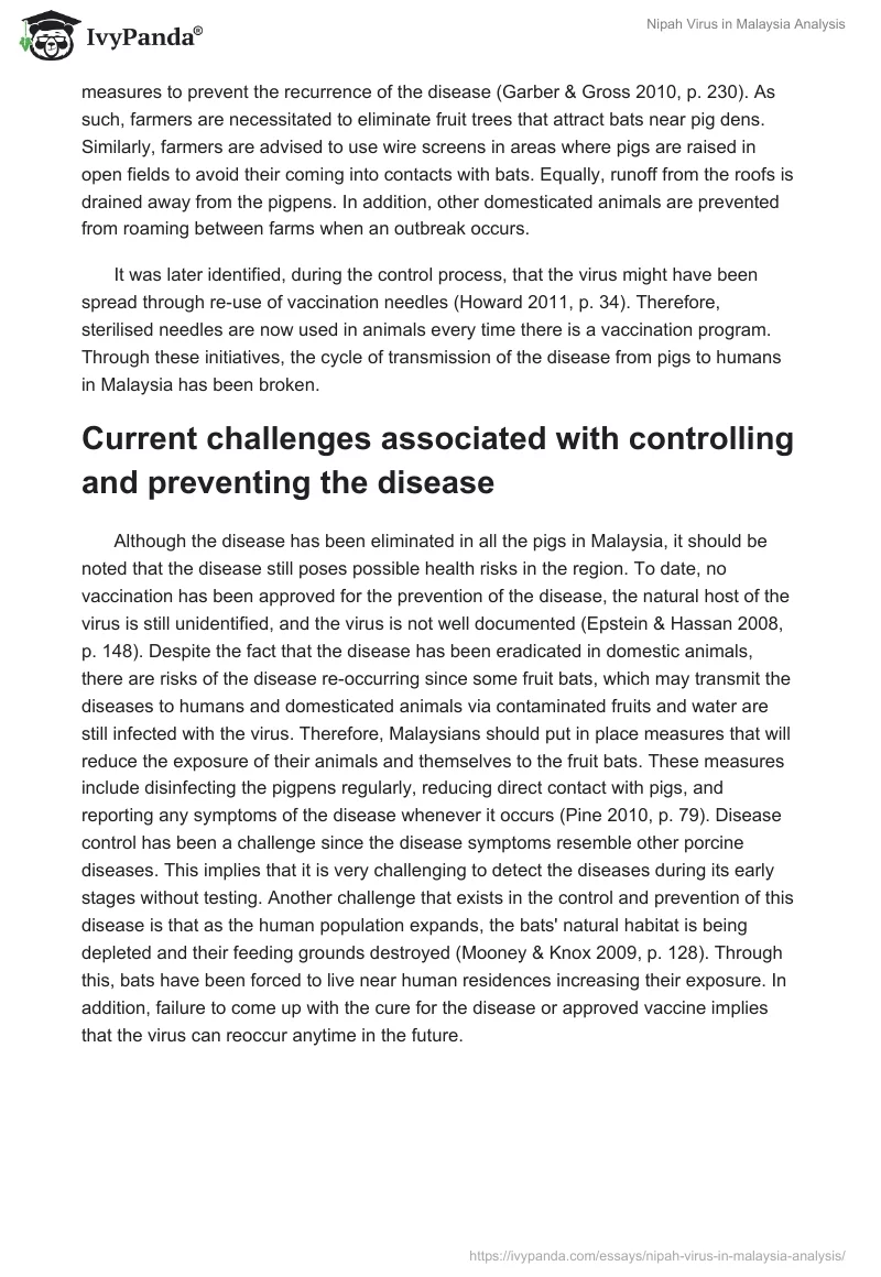 Nipah Virus in Malaysia Analysis. Page 3