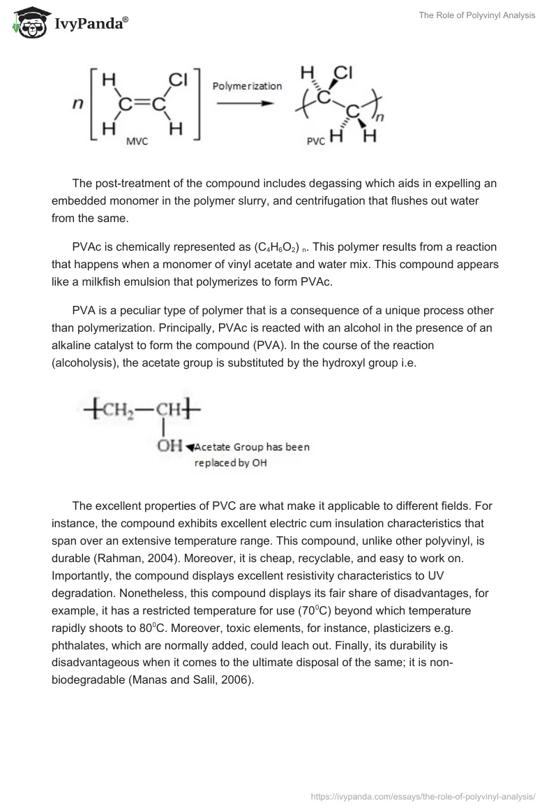 The Role of Polyvinyl Analysis. Page 2