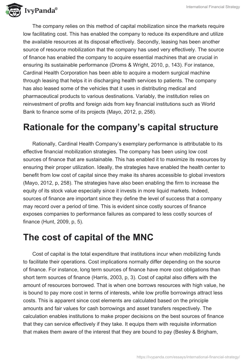 International Financial Strategy. Page 5