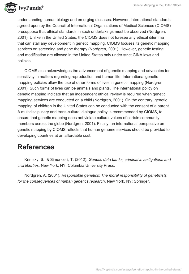 Genetic Mapping in the United States. Page 2