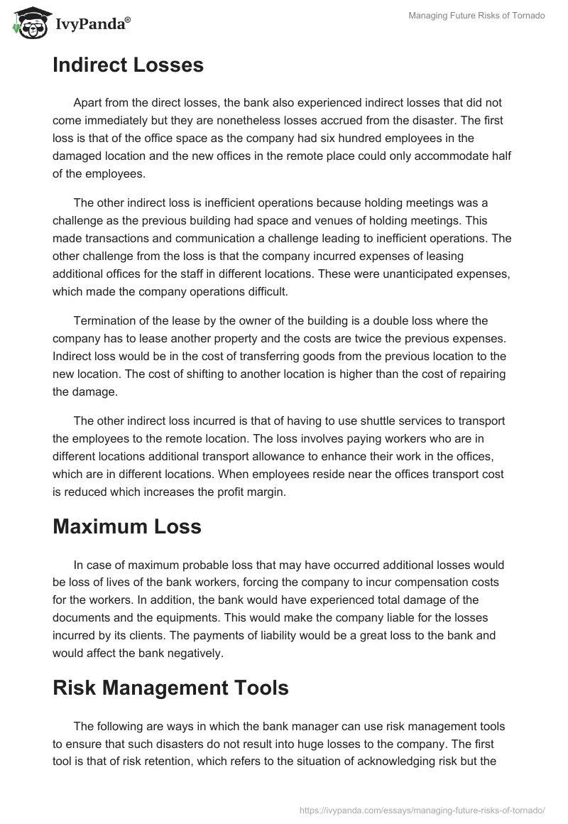 Managing Future Risks of Tornado. Page 2