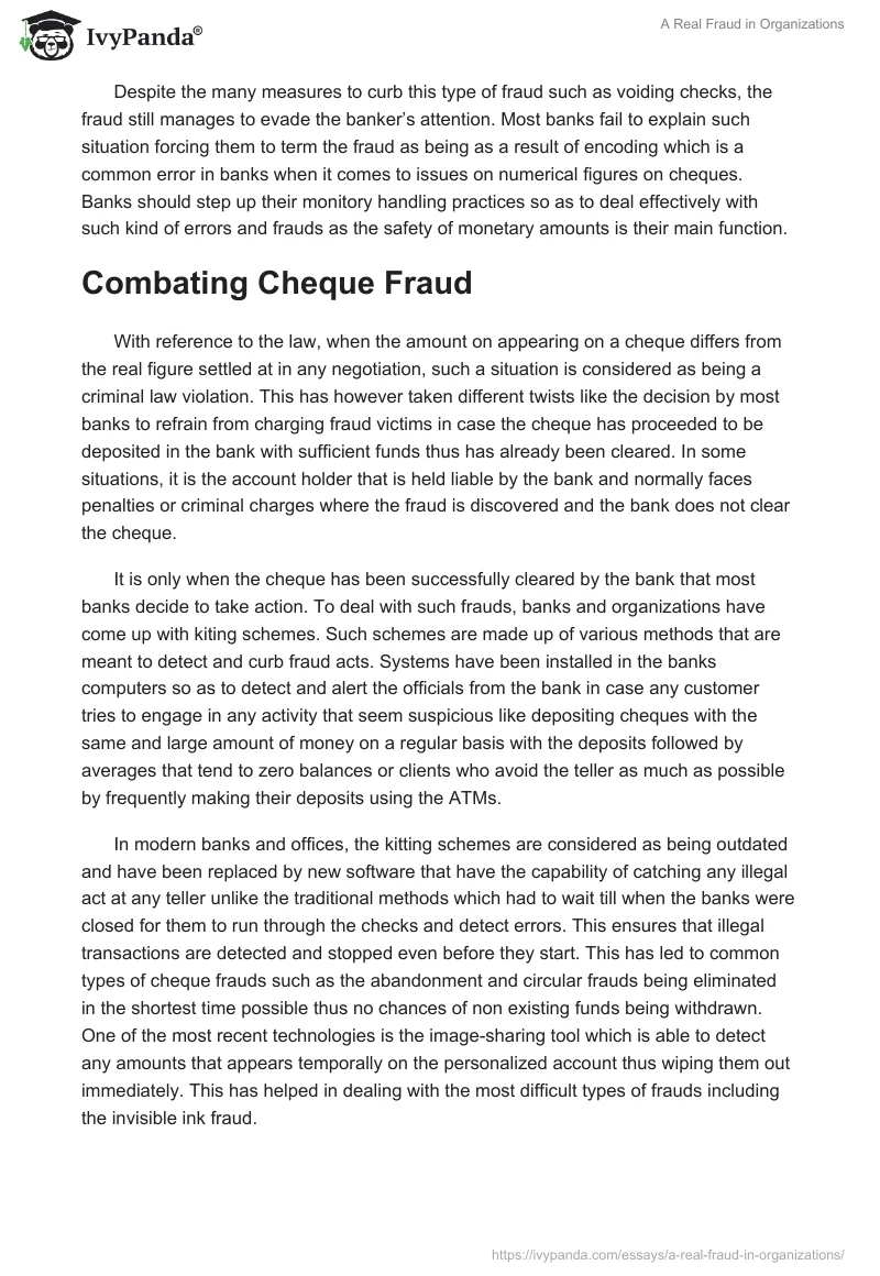A Real Fraud in Organizations. Page 3