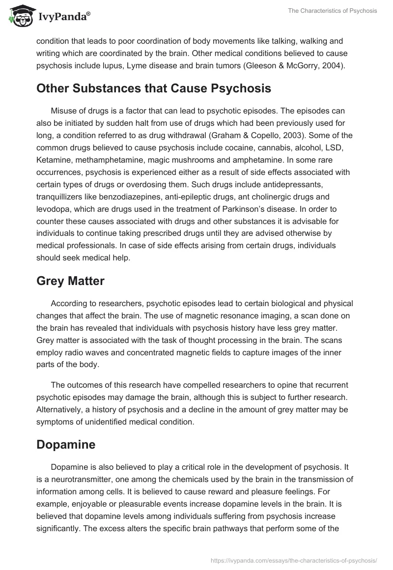 The Characteristics of Psychosis. Page 4