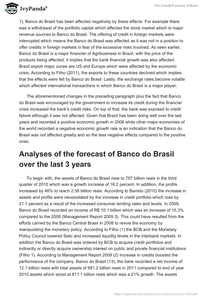 The Overall Economy of Brazil. Page 5